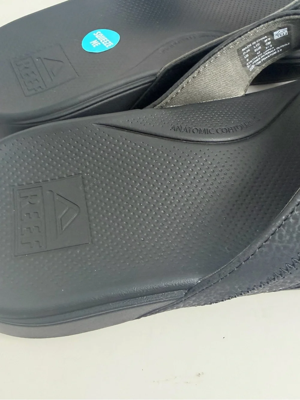 Reef Men's Black Comfort Thong Sandals